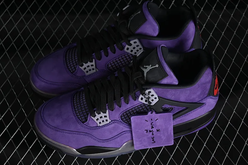All categories Air Jordan Jordan series basketball shoes Air Jordan 4 GX foreign trade version Air Jordan 4 Retro AJ4 Joe 4 suede purple 766296